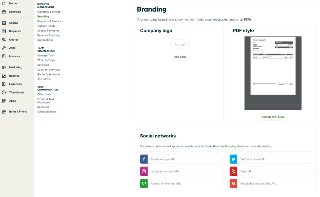 Jobber branding